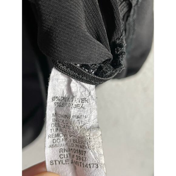 Espresso Ruched Sleeve Scoop Top Women S Charcoal Stretch Knit 3/4 Sleeve - Picture 6 of 8